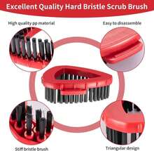 2 Pcs Scrub Brush Replacement Head For O Cedar EasyWring Spin Mop 1 Tank System, Shower Floor Scrubber, Microfiber Triangle Hard Bristle Cleaning Brush For Bathroom Kitchen Pool, Glass And Tile Walls - MàuB - Xem 3