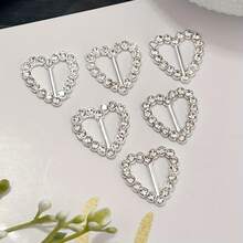 6pcs Heart-Shaped Rhinestone Shoe Clips, Shiny DIY Crystal Shoe Charms, Suitable For Boots, Sneakers, Canvas Shoes And Skate Shoes, Sturdy Clip-On Decorations, Fashion DIY Accessories, No Tools Required For Installation, Shoe Embellishment, Ideal For Accessory Collectors, Metal Clips, Shoe Decorations, Battery-Free, Shoe, Spring Summer Picks, Brides Maid Gifts, Room, Bedroom Decor, Beach, Travel, For Men, For Women, Vacation, Women's Day, Travel Essentials, Wedding Favors, Y2k, Bedroom, Car Accessories Women, Kitchen Decor,Cute Stuff - Multicolor - View 5