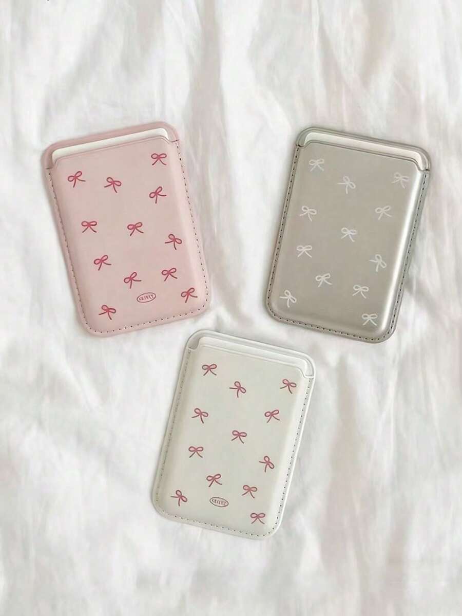 1Piece Fashion Bow Magnetic Attraction Card Holder Suitable For Girls, To Give To Eelatives, Friends, Classmates, Best Friends And Valentine's Day Gifts - Multicolor - View 1