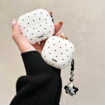 New Black & White Polka Dot Protective Case For Samsung Galaxy Buds FE, Buds 3/Buds 3 Pro, Buds Pro, Buds Live Wireless Bluetooth Earphones, Soft Shell For Buds2/Buds2 Pro Earphone Case, For Women