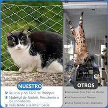 Red de balcón para Mascotas,Red de  para Gatos,Red Antipájaros para Balcón,Barrera para Perros,Malla de Nailon para Mascotas,Adecuado para Balcones, Ventanas, Escaleras (6M*3M) - 6M*3M - Ver 5