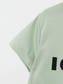 5件/套 男童短袖T恤，轻便户外运动休闲上衣，适合4-12岁男孩女孩，夏季 - 彩色 - 查看 6