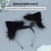 Tienda Tutu Orejas Móviles Motorizadas Cosplay Sensor de Movimiento Sensor de Tacto Anime Convención Diadema de Orejas de Animal Realista Recargable Accesorio de Orejas de Gato Móvil - Máscaras Disfraz de Zorro de Halloween Festivo Navidad Tapiz Dec - Naranja eléctrica - Ver 8