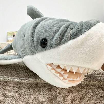 14.17 英寸/36 厘米毛绒锤头鲨玩偶，柔软毛绒鲨鱼玩偶，适合婴幼儿，毛绒鲨鱼抱枕，睡前礼物，送给孩子和女朋友的鲨鱼毛绒玩偶礼物，鲨鱼抱枕，柔软毛绒鲨鱼，鲨鱼毛绒靠垫，毛绒鲨鱼，完美的圣诞节减压礼物，送给孩子和女孩