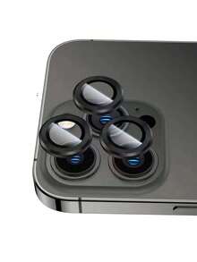 相机保护玻璃适用于 14 13 12 11 Pro Max 迷你镜头保护膜，适合生日、家人、朋友的礼物，合金金属带钢化玻璃全覆盖，镜头保护膜，手机配件 - 黑色 - 查看 26