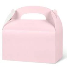 10pcs Portable Gift Boxes, Wedding Cake Boxes, Birthday Baby Shower Party Favor Boxes, Creative Candy Chocolate Paper Boxes - Pink - View 7