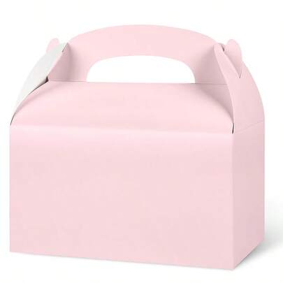 10pcs Portable Gift Boxes, Wedding Cake Boxes, Birthday Baby Shower Party Favor Boxes, Creative Candy Chocolate Paper Boxes