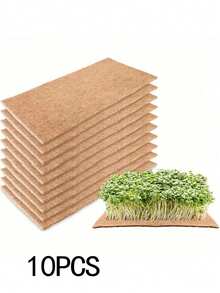 10pcs Jute Grow Mat Plant Fiber Grow Mat 10x20 Inch Natural Jute Microgreens Grow Mats Hydroponic Grow Pads Jute Plant Hemp Fiber Grow Mat Hemp Mats For Seed Starter And Sprouting Tray - Multicolor - View 11
