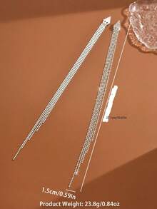 1 对夸张长流苏个性化时尚耳环，时尚派对配饰，优雅女士礼物 - 耳環 - 查看 10