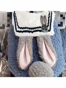 保暖卡通变形抓绒背心，适合小型/中型犬，可爱按扣设计，适合秋冬季穿着 - 藍色 - 查看 5