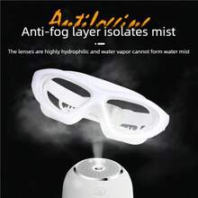 Premium Integrated Earplug Style Unisex Adult Anti-Fog Waterproof Swimming Goggles - Multicolor - View 4