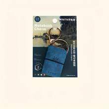 [Diario portátil] Mini diario de notas con llavero | 1 pieza | Papel de colores variados | Portátil | Diversos escenarios | Elegante - Multicolor - Ver 10