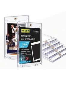 10pcs Acrylic Magnetic Card Display Boxes - Super Protective 35-Point Trading Card Holder, Suitable For Baseball, Football, Sports Cards - Gold, Scratch-Resistant, Easy Assembly Storage Solution, Football Card Holder, Graded Card Holder, Magnets, Game Card Box, LPS Figurine, Acrylic Card Box - Multicolor - View 8