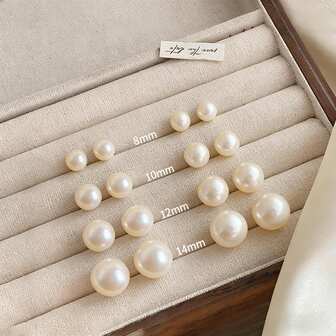 Pendientes de perla de plata de ley 925, ligeros y lujosos, versátiles y de uso diario, diseño moderno 2026