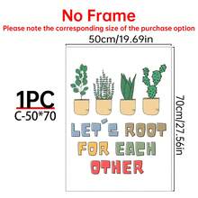 1/4件装 “让我们互相支持”校园励志帆布海报。返校季墙面装饰。非常适合学校墙壁、走廊、食堂和办公室走廊的装饰。家居装饰和墙面艺术！室内装饰。房间装饰美学，可选画框 - 彩色 - 查看 37