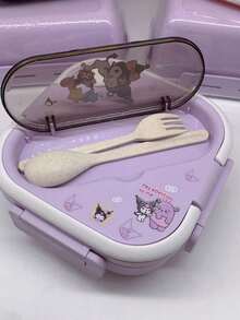 Sanrio 1pc Hello Kittys & Friends Pink Lunch Box Set - Leakproof, Rectangular, Durable Plastic Lunch Box Container With Dividers, Hand Washable, Suitable For Work, School And Travel, Work Lunch Organizer | Character Themed Lunch Box - Multicolor - View 12