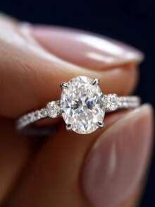 1枚优雅立方氧化锆戒指，适合女性佩戴，是婚礼、订婚、情人节、派对和送礼的理想之选。 - 2# - 查看 15