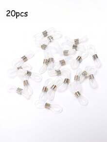 40/20个可调节橡胶眼镜腿连接器，适用于眼镜链、项链、珠宝配件 - 彩色 - 查看 11