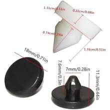 QPINGH 8PCS Brake Pedal Stop Pads, Brake Switch Stopper, Rubber Brake Light Switch Stopper Automotive Clutch Pedal Stopper, Compatible With 90541-06036 46505-SA5-000 - / - View 2