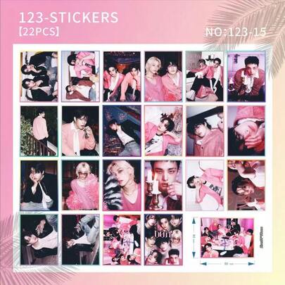 20pcs "DIY" Stickers, Christmas Gift, Waterproof Decorative Stickers, Suitable For DIY Crafts, Perfect For Diaries, Laptops And Phone Cases.