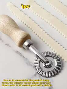 1pc 8.8 Inch Pasta Cutter, Stainless Steel Spaghetti Cutter, Handheld Dough Cutter, Pasta Extruder, Italian Pasta Maker, Pasta Lattice Roller, Kitchen Cooking Handheld Dough Cutter (Random Color And Style)