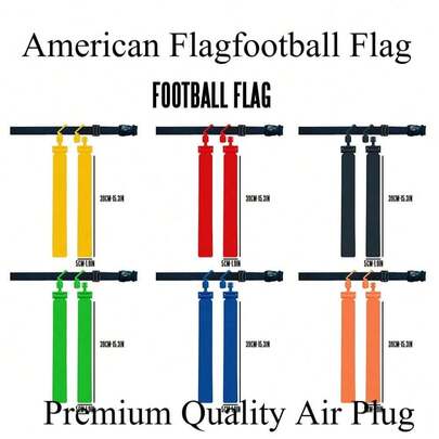DEFIT Amerikan Bayrağı Futbolu Bel Kemeri, PVC Kurdele, Gençler İçin Bayrak Çekme ve Yakalama Oyunu Bel Kemeri