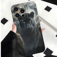 2026 nueva funda de teléfono esmerilada, funda de teléfono con estampado de pantera negra para  17 15 Pro Max  17 14 Pro  17 13  Galaxy S23 S22 S21 funda protectora para teléfono regalo de pareja para novio novia regalo de vacaciones - Blanco antiguo - Ver 2