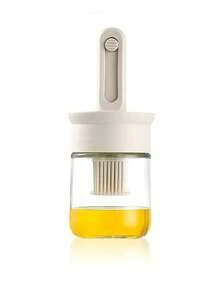 Pink & White Oil Brush Set, Includes Brush And Oil Container, Suitable For Baking, Cooking, Grilling, Camping, Picnic, Kitchen Accessories, Grilling Accessories, Ideal For Valentine's Day, Ramadan, Eid Al-Fitr - Multicolor - View 9