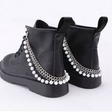 2pcs Pearl Chain Shoe Accessories, Multi-Layer Faux Pearl Chain Shoe Decor, Detachable Boot Chain Ornament, Chic & Elegant Chain Accessory, Unisex Design, Delicate Shoe Decoration, Suitable For Boots, Crystal Beauty Accessories, Party Item, Shoe, Spring Summer Picks, Brides Maid Gifts, Room, Bedroom Decor, Bedroom Decor, Beach, Travel, For Men, For Women, Vacation, Women's Day, Travel Essentials, Wedding Favors, Y2k, Bedroom, Car Accessories Women, Kitchen Decor, Cute Stuff - Multicolor - View 10