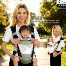 [Portabebé transpirable (éxito viral) para 0-4 años]Malla transpirable + adaptación a múltiples edades | Modelo para liberar las manos en paseos/salidas | Artefacto esencial para padres principiantes - Azul - Ver 6