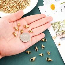 50pcs 10mm-15mm Stainless Steel Lobster Clasps, Gold Plated Lobster Claw Hooks, Rings, For DIY Necklace & Bracelet Making - Lobster Stew - View 4