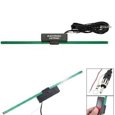 OISE ART STORE Antenna Interna Adesiva Elettronica 605 Amplificata Universale Per Auto Fm 12v -
