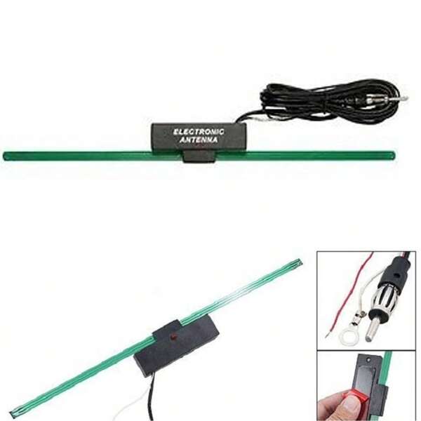 OISE ART STORE Antenna Interna Adesiva Elettronica 605 Amplificata Universale Per Auto Fm 12v -
