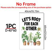 1/4件装 “让我们互相支持”校园励志帆布海报。返校季墙面装饰。非常适合学校墙壁、走廊、食堂和办公室走廊的装饰。家居装饰和墙面艺术！室内装饰。房间装饰美学，可选画框 - 彩色 - 查看 19