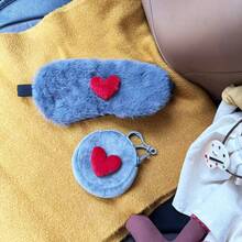 Valentine's Day Heart-Shaped Eye Mask, Valentine's Gift, Portable Travel Sleeping Mask, Couple's Fashionable & Personalized Mini Keychain Eye Mask - Multicolor - View 14