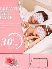 1/5/10/20/30/50pcs Pink Rose Scented Steam Eye Mask, Moisturizes Eye Area, Relieves Fatigue, Relaxes Mind & Body, Suitable For Those Who Use Computers, Phones & Other Electronics For Long Hours, Students, Office Workers, Business Travelers, Tourists, And Night Owls - Pink - View 4