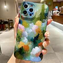 2026 nueva funda de teléfono esmerilada, diseño de impresión floral para  17 14 Pro Max,  17 13 Pro,  17 12, protector de teléfono  Galaxy S23 S22 S21, regalo de funda de teléfono para pareja, regalo de vacaciones para novio y novia - Negro - Ver 4