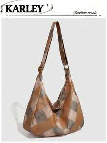 Túi đeo chéo nữ phong cách retro, túi xách thời trang Hàn Quốc mới, túi đeo vai dung tích lớn, vật dụng cần thiết cho mùa tựu trường, quà tặng Ngày Nhà giáo, quà tặng tri ân, quà tặng Lễ Tạ ơn, túi quà tặng tái sử dụng cá nhân hóa, túi dành cho giáo viên, túi dành cho người làm trong ngành giáo dục, túi dành cho mẹ, quà tặng lý tưởng cho phù dâu, túi truyền cảm hứng. - Màu Khaki - Xem 6