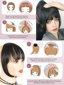 Extra Thick Kids Clip-In Bangs - Brown Fringe Set For Girls, Easy &Heat Resistant For Christmas Dress-Up (More Hair, Soft ) - Multicolor - View 12