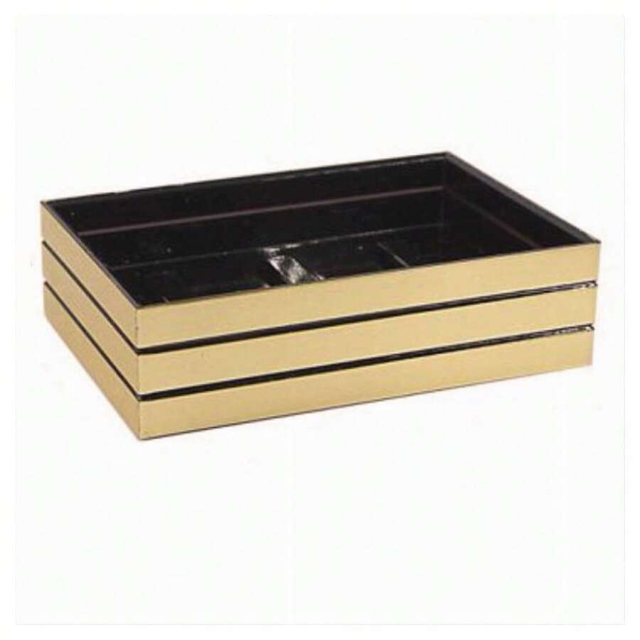 OISE ART STORE Piattino Porta Sapone Saponetta Oro A Righe Stile Moderno Arredo Bagno 10387 - - Multicolore - Visualizzare 1