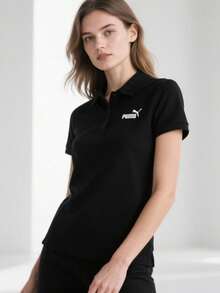 Áo thun thể thao tay ngắn cổ polo nữ PUMA, kiểu dáng thoải mái, dáng regular. - màu đen - Xem 3