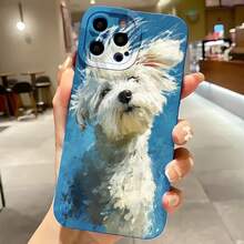 2026 nueva funda de teléfono esmerilada, funda de teléfono con impresión de retrato de perro para  17 14 Pro Max,  17 13 Pro,  17 12, funda de protección para teléfono  Galaxy S23 S22 S21, regalo de funda de pareja para novio y novia, presente de vacaciones - Negro - Ver 4