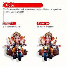 2D Flat Fashion Elephant Riding A Motorcycle 2D Acrylic Earrings, A Great Gift For Family And Friends On Holidays, Birthdays, And Parties. - Multicolor - Ver 5