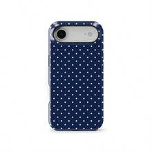 Navy Blue Polka Dot Phone Case, Compatible With IPhone 17 16 15 14 13 12 Pro Max, For Galaxy S25 S23, And Pixel.