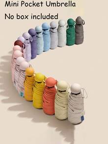 1把迷你折叠伞 时尚折叠伞 防风防晒伞 单手开合伞 便携式口袋伞 - 防散线，手动开合，轻便防风，适合阴雨天，时尚伞，适合日常使用，现代伞 - 多色 - 查看 1