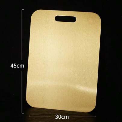 1 pieza Tabla de cortar de acero inoxidable, bloque de cortar de cocina plateado