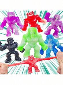 1/5/10/15/20/30/40Pcs Mini Stretch Monster Squishes Toys Random Styles,Birthday Gift,Party Gift, Sock Filler, Happy Man Toy Party Discount, Sensory Gel Toy, Autism,Elastic Toy And Good Bag Stuffers Prizes,Halloween And Christmas Gifts - Multicolor - View 2