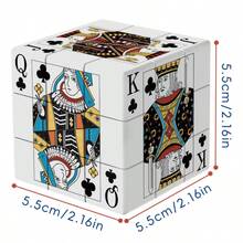 1pc 2026 New Creative Poker Card - Pattern 3x3x3 Magic Cube Puzzle, Interesting Prop, Perfect Gift, Birthday Gift - Multicolor - View 8