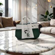 1PC Snoopy New Cartoon Cute Snoopy Large Capacity Printed Casual Canvas Bag Commuter Student Shoulder Bag Suitable For Sunrise Travel, Outing, And Holiday Gifts Convenient To Carry With You (Random Style) Bag For School College Beach Bag Laptop Bag Laptop Case - Multicolor - View 6