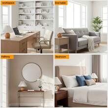 KUNJOULAM Cute Small Pleated Lamp, Modern Bedside Nightstand/Table Lamp With Beige Lampshade, Metal Base For Bedroom, Home Office, Living Room, USE E12 Bulb - 美規A型插(110-127V) - 查看 6